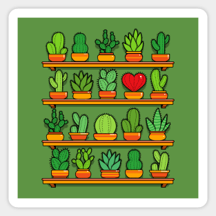 Love Yourself Cactus Heart Sticker